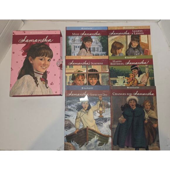 American Girl Samantha Gift Box set of 6 paperback books and game -Excellent - Picture 1 of 5
